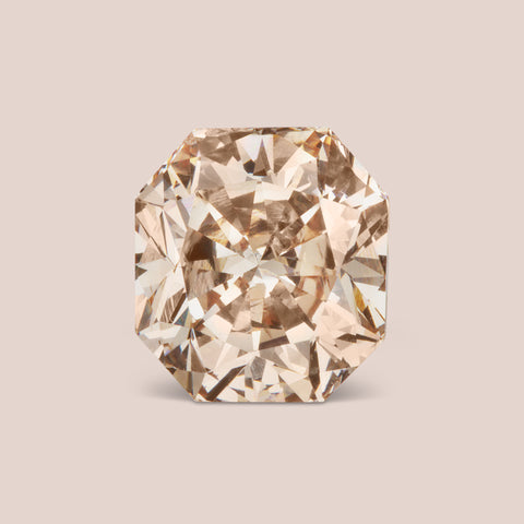 Natural Fancy Peach Octagon Cut Diamond