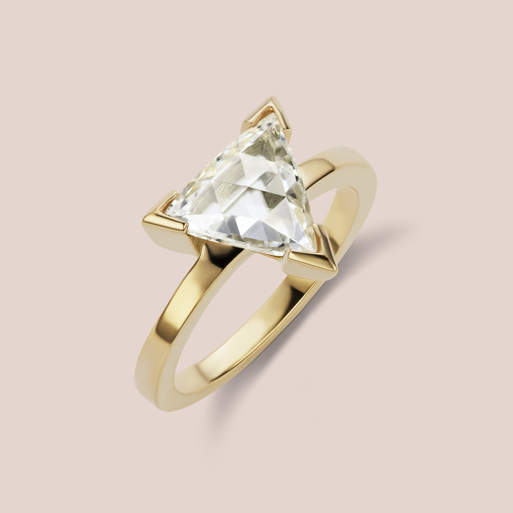 Custom Trillion Cut Diamond Engagement Ring