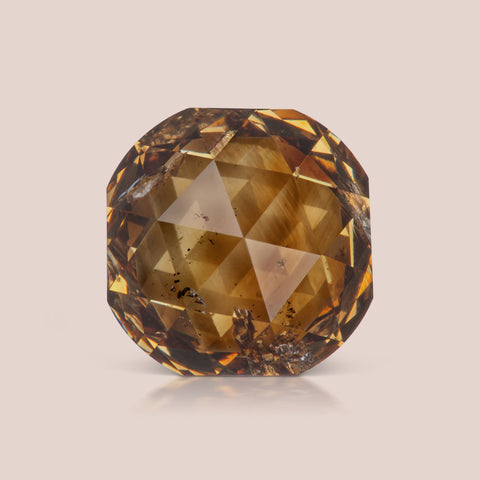 Cognac Rounded Hexagon Rosecut Diamond