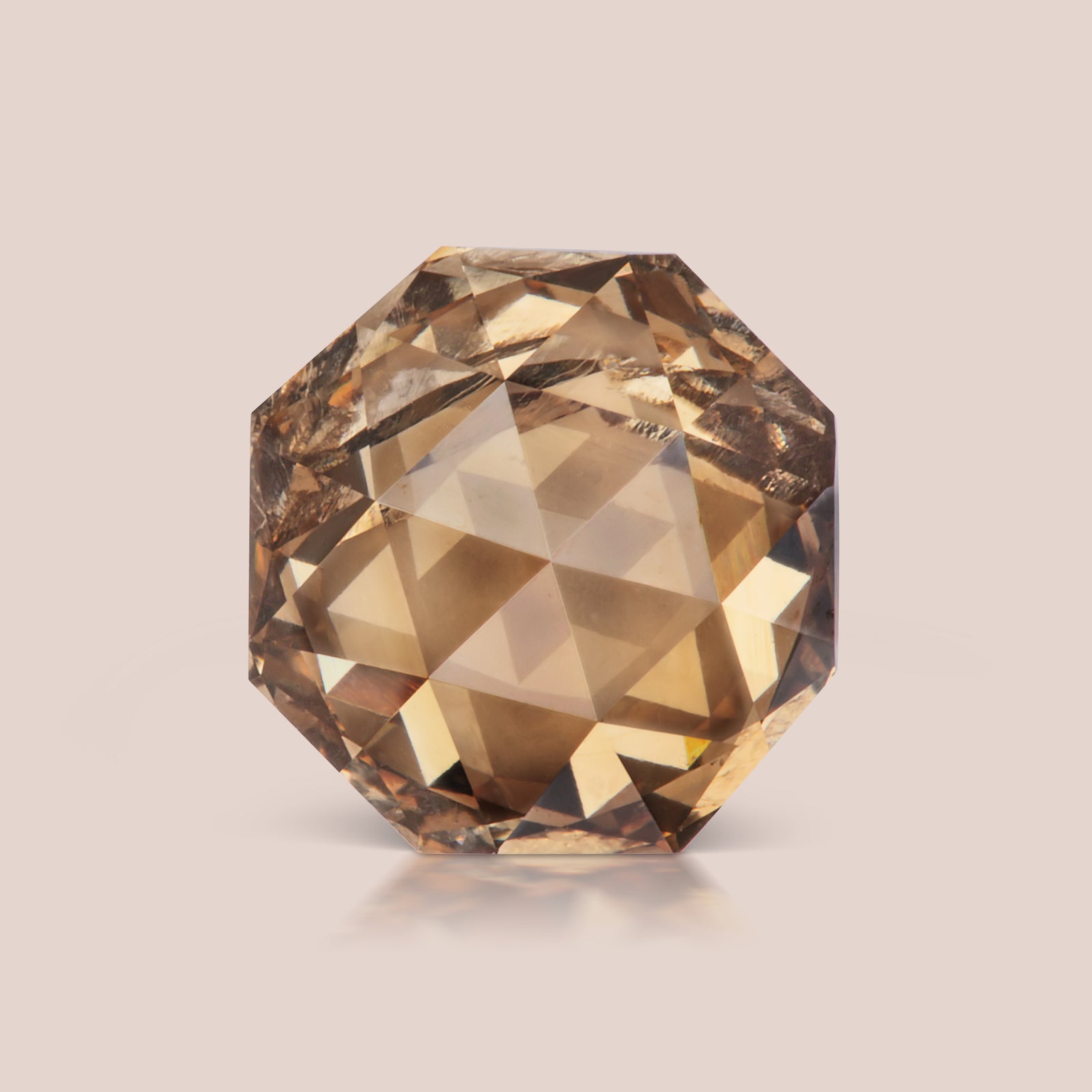 Cognac Hexagon Rosecut Diamond