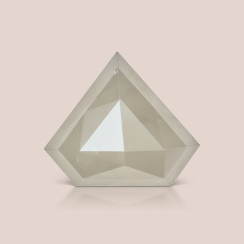 Natural Light Grey Shield Rosecut Diamond
