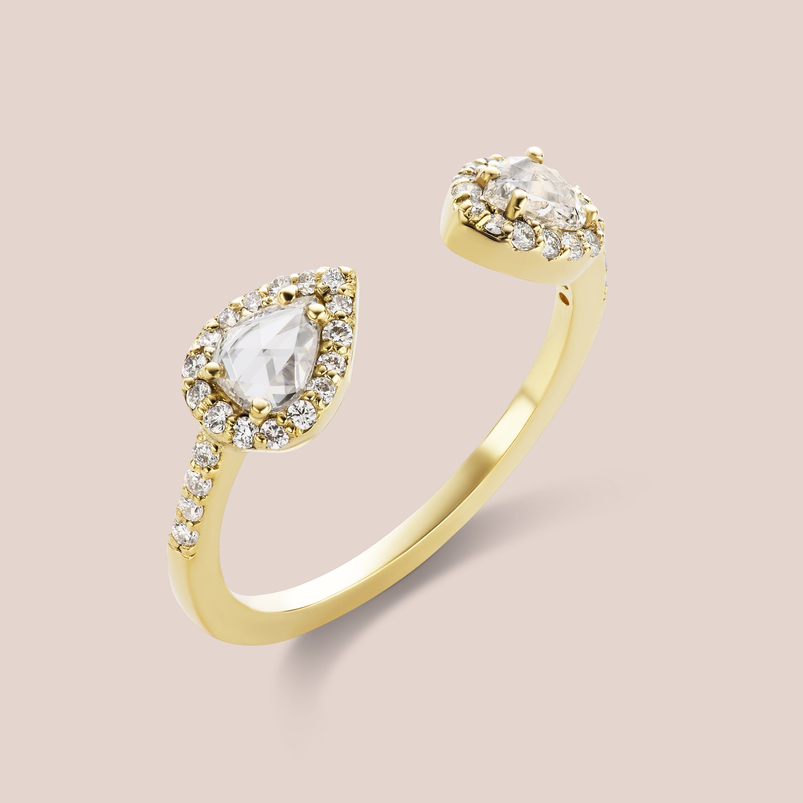 "Kirchner" Pear Rosecut Diamond Ring